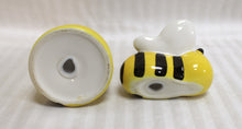 Load image into Gallery viewer, Set of Cute Ceramic Bee &amp; Hive Salt &amp; Pepper Shakers