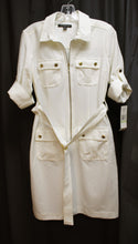 Load image into Gallery viewer, Sharagano - Ivory Utility Dress w/ Gold Hardware - Size 4  (w/ TAG)