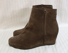 Load image into Gallery viewer, Stewart Weitzman - Taupe Brown Suede Wedge Bootie - Size 9