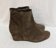 Load image into Gallery viewer, Stewart Weitzman - Taupe Brown Suede Wedge Bootie - Size 9