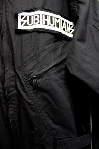 Rothco - Black Lightweight  Flight / Utility Suit w/ Subhumans (UK Punk Band) Patch - Size S (See Measurements)