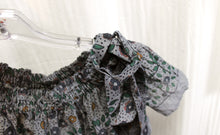 Load image into Gallery viewer, Loft  - Gray Graphic Floral Off/On Shoulder w/ Shoulder Tie Bows, Lightweight Top - Size XS