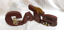 Load image into Gallery viewer, Adorable Folk Art, Hinged Wood Cat Decor Sign - 17&quot; w x 8.5&quot; h