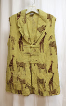 Load image into Gallery viewer, Vintage- Cheppa (Nepal) - Giraffe &amp; Zebra Print Sleeveless Tunic - Size L