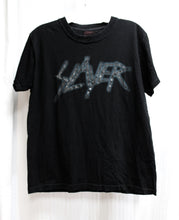 Load image into Gallery viewer, Slayer - Raised Texture w/ Metallic Highlighting, 2 Sided Black T-Shirt - Size S