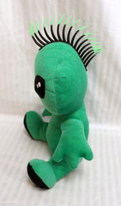 A&A Global - Punk Rock w/ Mohawk Green Alien Plush -13"