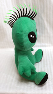 A&A Global - Punk Rock w/ Mohawk Green Alien Plush -13"