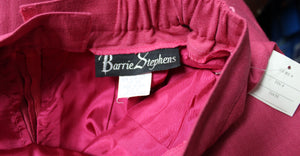 Vintage, Deadstock w/ Tags- Barrie Stephens - Pink Pencil Skirt - Size 8 (See Measurements)