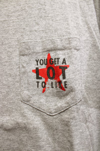Vintage, Single Stitch - Heathered Gray, Marlboro "You get a lot to like" Pocket - T-Shirt - Size XL