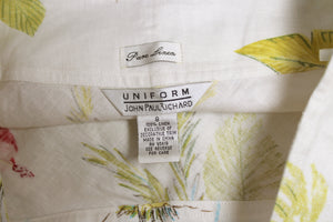 John Paul Richard - 100% Linen Tropical Print Skirt - Size 8