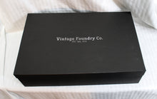 Load image into Gallery viewer, Vintage Foundry Co. - &quot;Evelyn&quot; Black Suede w/ Front Strap Detailing Boots w/ Box - Size 7.5