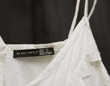 Load image into Gallery viewer, Black Tape - White Tie Spaghetti Strap Tiered Flowy Dress - Size M (w/ Tags)