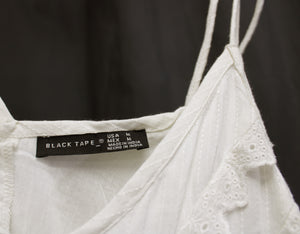 Black Tape - White Tie Spaghetti Strap Tiered Flowy Dress - Size M (w/ Tags)