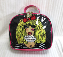 Load image into Gallery viewer, 2011 Betsey Johnson - Betseyville &quot;Hold on to my goldie locks&quot; PVC Bag w/ Lightening Bolt Pulls