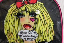 Load image into Gallery viewer, 2011 Betsey Johnson - Betseyville &quot;Hold on to my goldie locks&quot; PVC Bag w/ Lightening Bolt Pulls