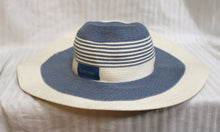 Load image into Gallery viewer, Calvin Klein - Blue &amp; Natural Floppy Paper Blend Sun Hat