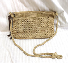 Load image into Gallery viewer, The Sak -Natural Tan  Crocheted Pouch Bag w/ Removeable Strap- 11&quot;