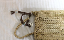 Load image into Gallery viewer, The Sak -Natural Tan  Crocheted Pouch Bag w/ Removeable Strap- 11&quot;