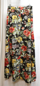 Soprano - Silky Floral A-Line Maxi Skirt - Size L