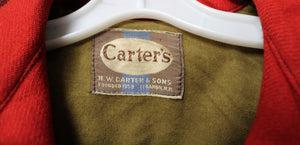 Men's Vintage 1960's - H.W. Carter's - Red & Black Plaid Wool Mackinaw/ Hunting Jacket - See Measurements 21" Shoulders