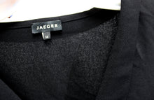 Load image into Gallery viewer, Jaeger - Black Sleeveless, Chelsea Collar, Soft Pleated Skirt Dress - Size 14