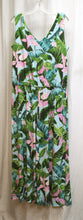 Load image into Gallery viewer, G.i.l.i - &quot;Jetsetter&quot; Wide Slit Leg Sleeveless Tropical Print Jumpsuit - Size: Large PETITE