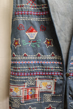 Load image into Gallery viewer, Vintage - Koret City Blues - Chambray Embroidered &amp; Applique Americana Vest - Size S