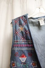 Load image into Gallery viewer, Vintage - Koret City Blues - Chambray Embroidered &amp; Applique Americana Vest - Size S