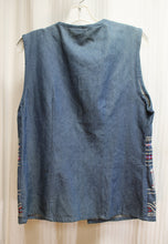 Load image into Gallery viewer, Vintage - Koret City Blues - Chambray Embroidered &amp; Applique Americana Vest - Size S