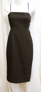 BCBG Maxazaria - Black "Esmee" Spaghetti Strap w/ Unique D-Ring Back Sides Lace Up Dress - Size 0 (w/ Tags)