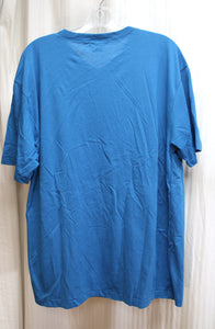 Vintage - Hang Ten Logo Blue V-Neck T-Shirt - Size L