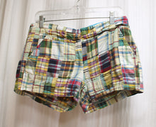 Load image into Gallery viewer, J. Crew - City Fit Madras Patchwork Plaid Shorts - Size 6