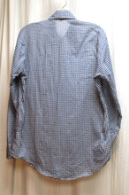 Load image into Gallery viewer, Men&#39;s Vintage - Van Heusen - Blue &amp; White &quot;Double Identity&quot; Check Long Sleeve Button Front Shirt - Size 15/34 (See Measurements)