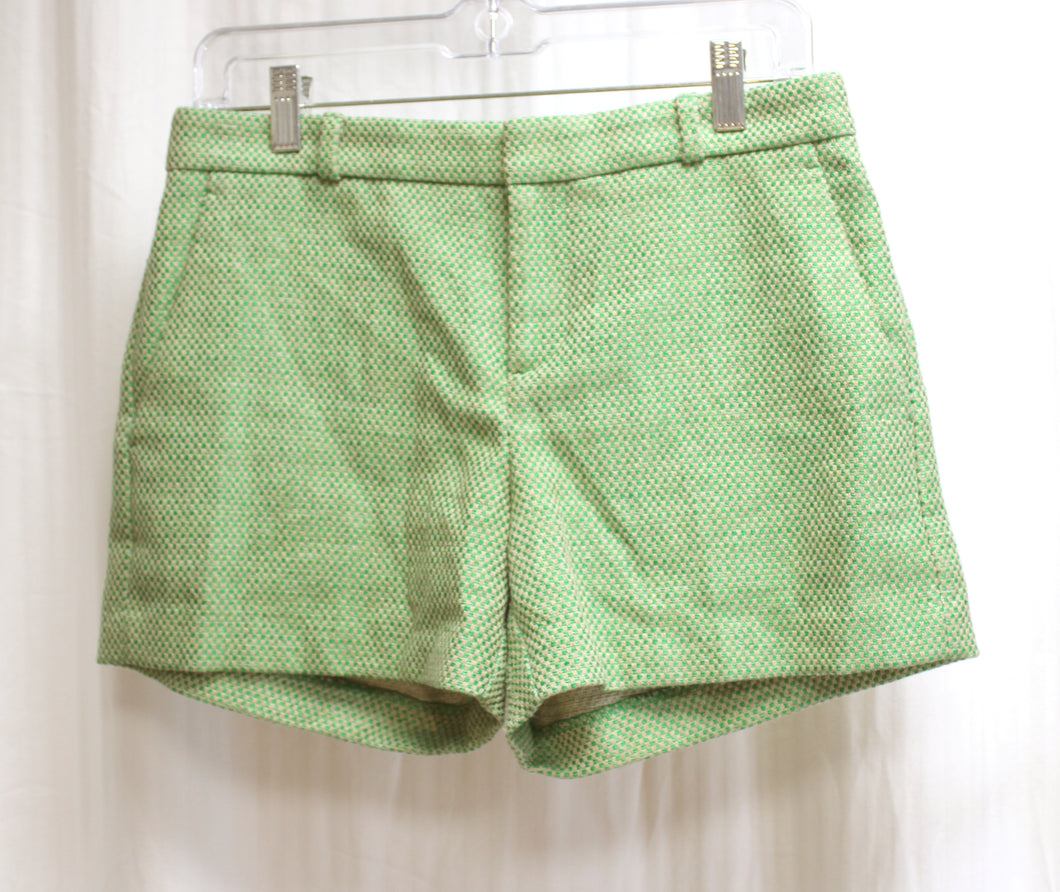 Banana Republic - Linen Blend Green & Natural Check Short's - Size 2 PETITE