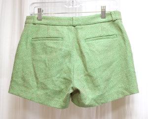 Banana Republic - Linen Blend Green & Natural Check Short's - Size 2 PETITE