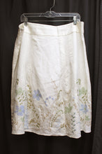 Load image into Gallery viewer, Dress Barn - A-Line Linen Blend Embroidered Midi Skirt - Size 16