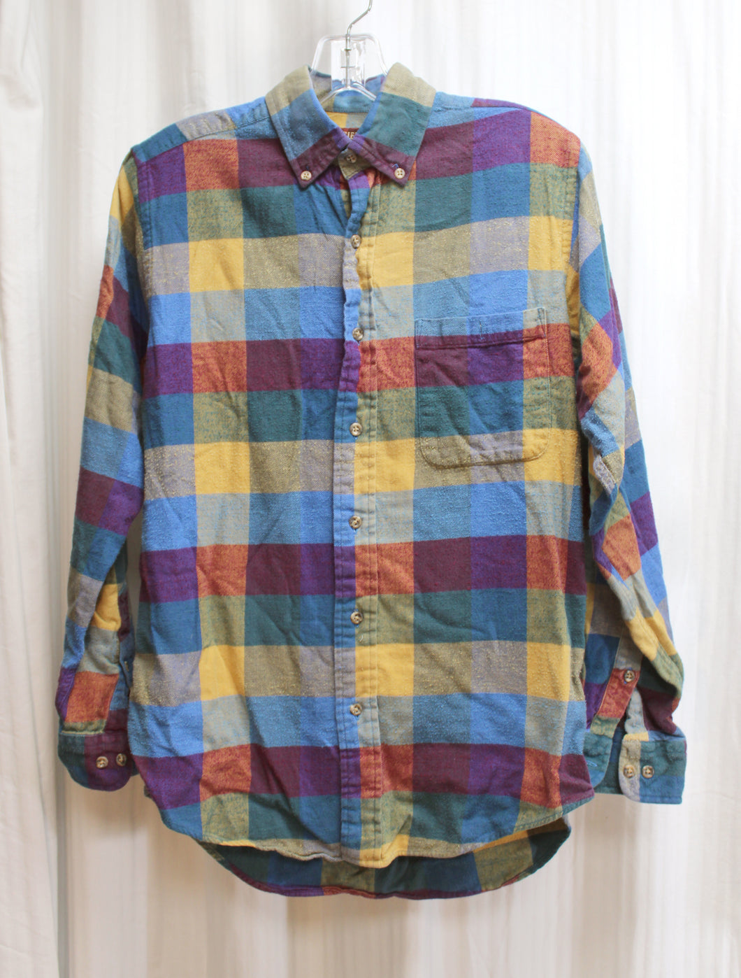 Men's Vintage - High Sierra - Multicolor Plaid Flannel Shirt - Size S