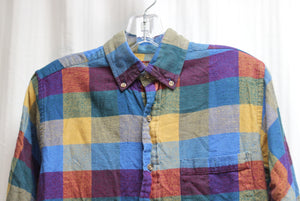 Men's Vintage - High Sierra - Multicolor Plaid Flannel Shirt - Size S