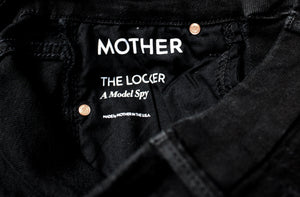 Mother - "The Looker" Black Low Rise Stretch Skinny Jeans - Size 24