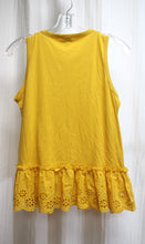 Load image into Gallery viewer, J.Crew - Mustard Yellow - Tank Top w/ Eyelet Lace Hem - Size XXS (w/ Tag)