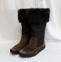 Load image into Gallery viewer, Coach - &quot;Talen&quot; Brown Suede &amp; Logo Quilted w/ Fur Trim Snow/Winter Boot - Size 7