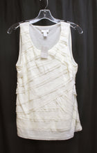 Load image into Gallery viewer, Chico&#39;s - Ivory Layered Mesh Tank - Size 1 (Chico&#39;s Sizing = M/8) w/ Tag