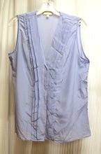 Load image into Gallery viewer, Banana Republic - 100% Silk, Sleeveless Periwinkle Lightweight Pleated Front V-Neck Top - Size 14