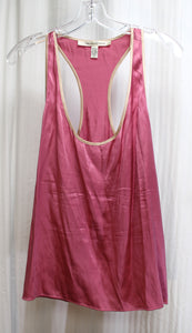 Diane Von Furstenberg - Rose 100% Silk Satin, Racerback Tank - Size 12