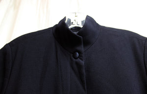 Linda Allard, Ellen Tracy - Midnight Black, Short Sleeve A-Line w/ Hidden Button Placket Dress - Size 4 (W/ TAGS)