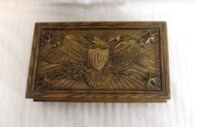 Load image into Gallery viewer, Vintage 1976 Avon - Americana, Eagle E Pluribus Unum, Men&#39;s Jewelry Box, Faux Wood