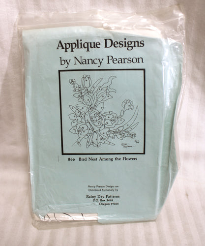 Vintage 1987 - Rainy Day Patterns - Nancy Pearson, Applique Designs #66 