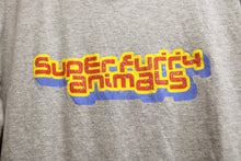 Load image into Gallery viewer, Super Furry Animals (Band) Gray Heathered Vintage Logo T-Shirt - Size M (US)  L (UK)