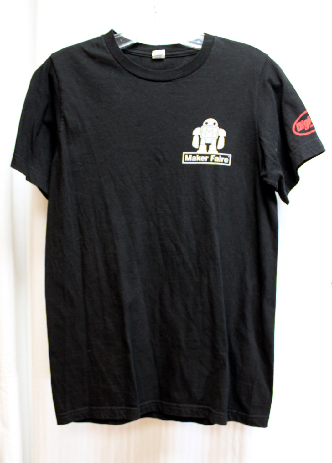 Maker Faire, Maker - Bay Area, Detroit, New York (Digi-Key Sleeve Logo) - Black 2 Sided T-Shirt - Size S