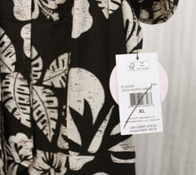 Load image into Gallery viewer, Volcom - Black &amp; Natural &quot;CocoHo&quot; Tropical Print Adjustable Spaghetti Strap, Ruffle Hem Maxi Dress - Size XL (w/ TAGS)